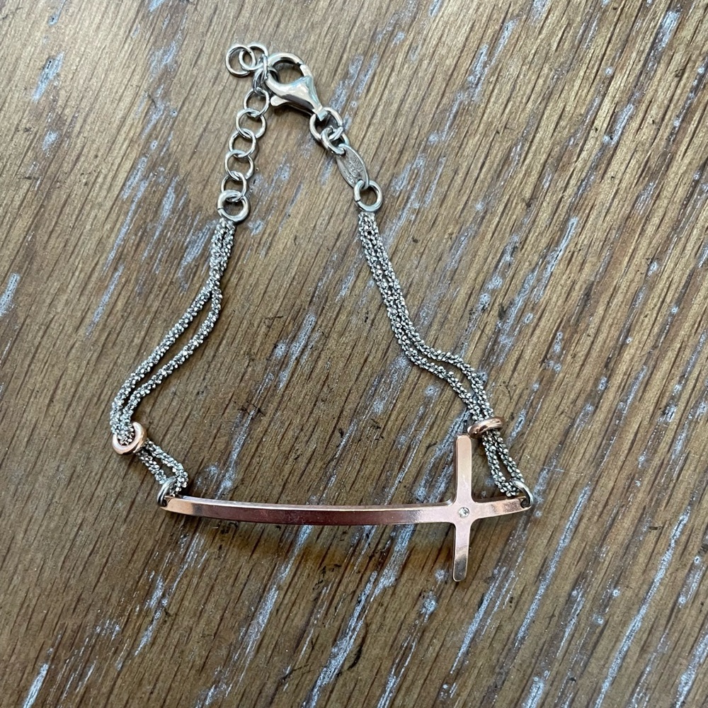 Gorgeous Sideways Cross Bracelet